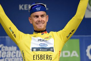 Julian Vermote takes the race lead after winning stage two of the 2016 Tour of Britain