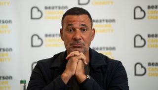 Ruud Gullit during a Beatsons Cancer Charity Press Conference, on May 12, 2022, in Glasgow, Scotland.