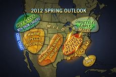 US map shows what regions will see warm weather and severe storms this spring