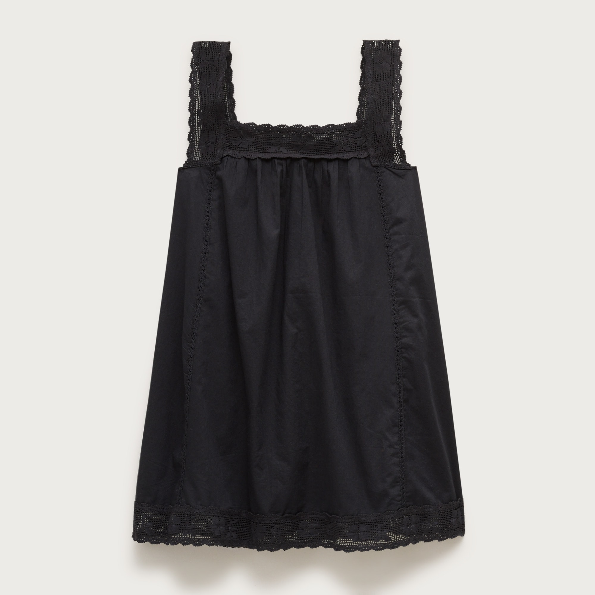 Lace-Trim Mini Beach Dress