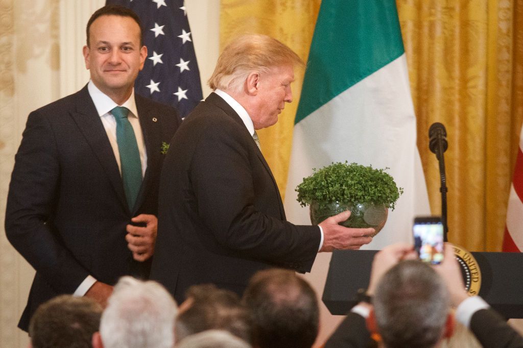 Leo Varadkar and Donald Trump.