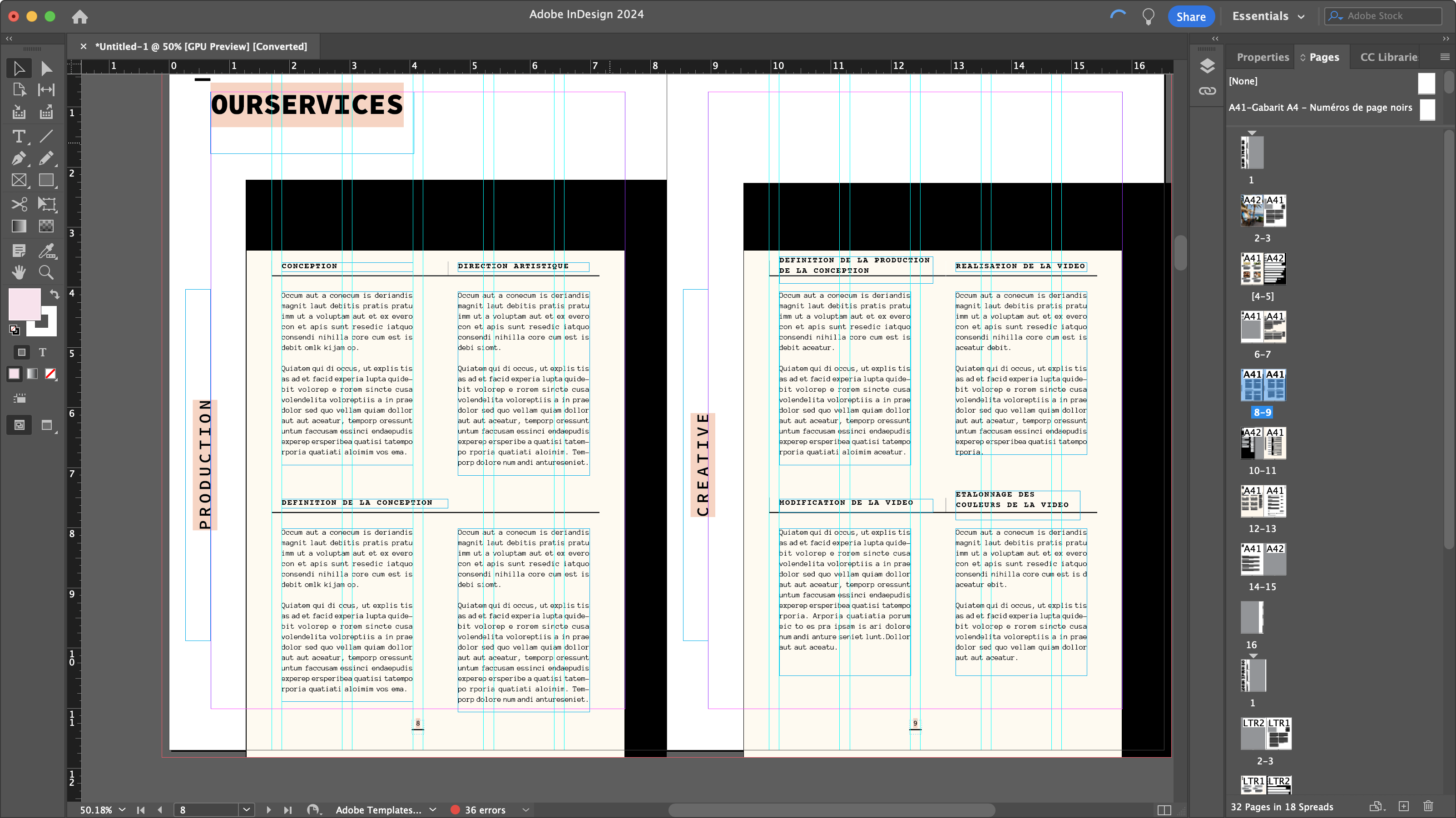 Adobe InDesign during our review and testing