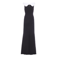 ROLAND MOURET Cutout two-tone stretch-crepe gown - £585 at The Outnet