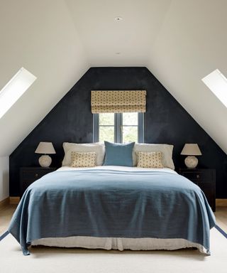 blue loft bedroom