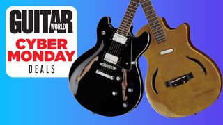 Two of the Harley Benton guitars on-sale as part of the company's Cyber Monday sale