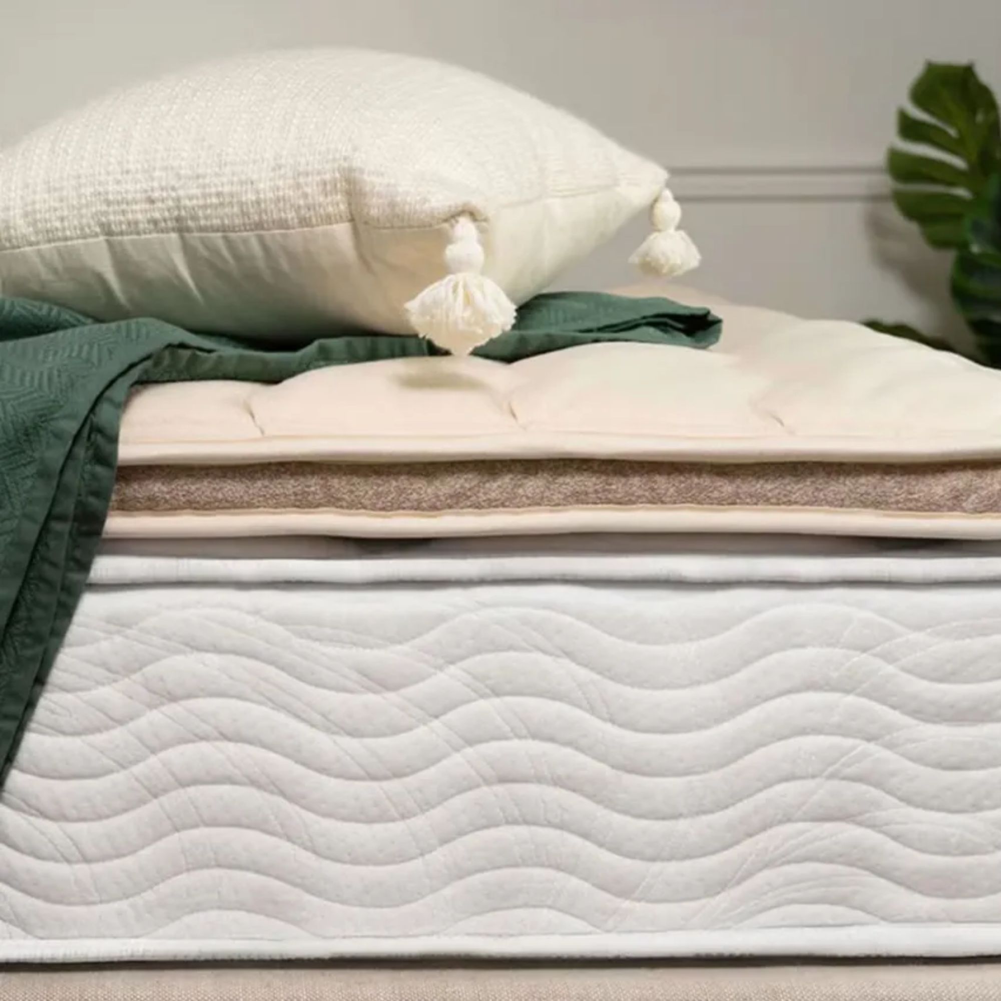 Saatva organic quilted mattress topper