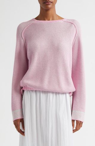 Cotton & Cashmere Drawstring Waist Sweater