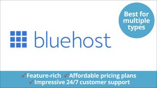 Bluehost logo and guide info