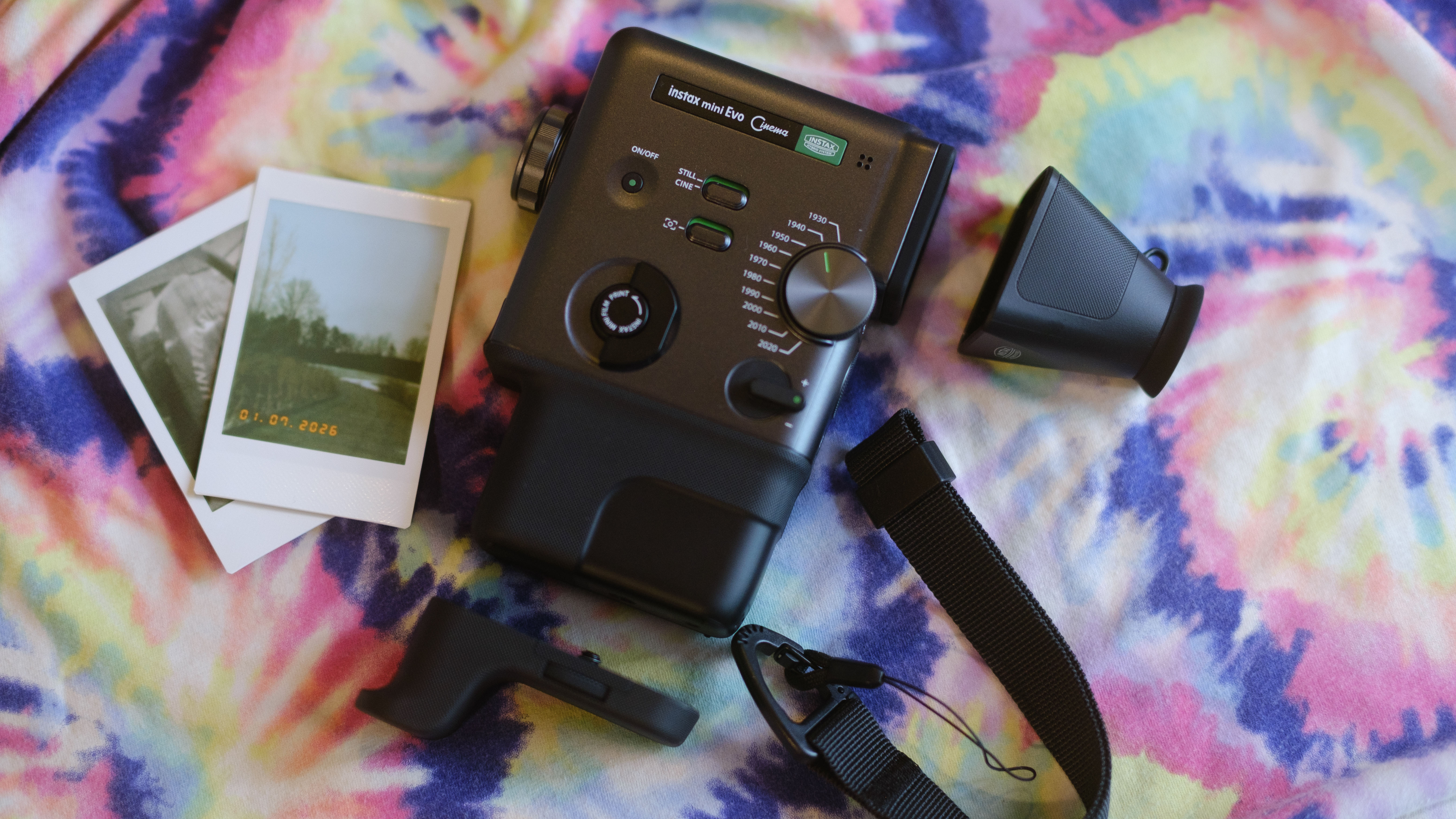 The Fujifilm Instax Mini Evo Cinema decades camera