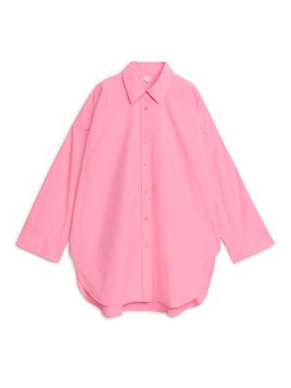 Oversized Poplin Shirt - Pink - Arket Gb