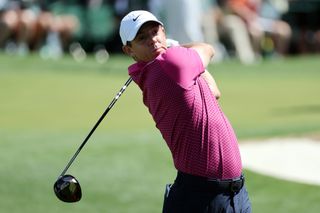 Rory McIlroy with driver at the 2022 masters