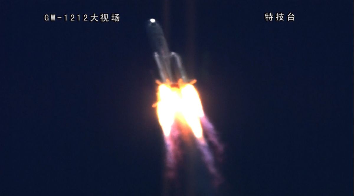 A Chinese Long March 5 rocket launches the China National Space Administration's Tianwen-1 Mars rover, lander and orbiter from Wenchang Satellite Launch Center on Hainan Island on July 23, 2020.