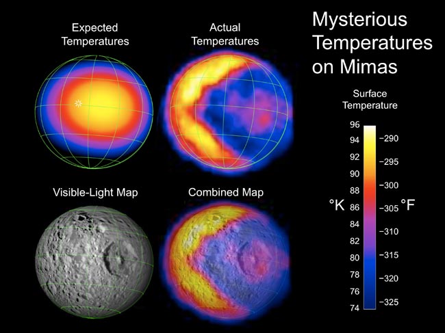 Saturn Moon&#039;s Heat Glow Looks Just Like Pac-Man