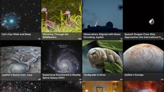 A screenshot of the astronomy picture of the day feed