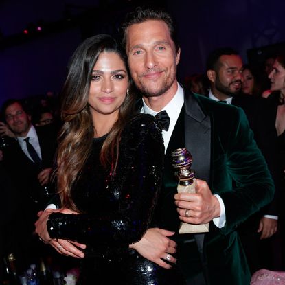 Matthew McConaughey and Camila Alves at the Golden Globes 