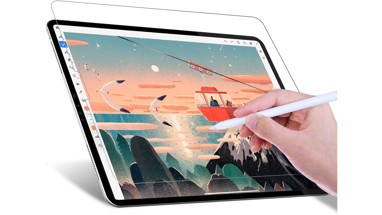Tuotekuva yhdestä parhaista iPad-näytönsuojaimista, JETech Write Like Paperista