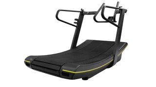 Image of curved treadmill against white backdrop