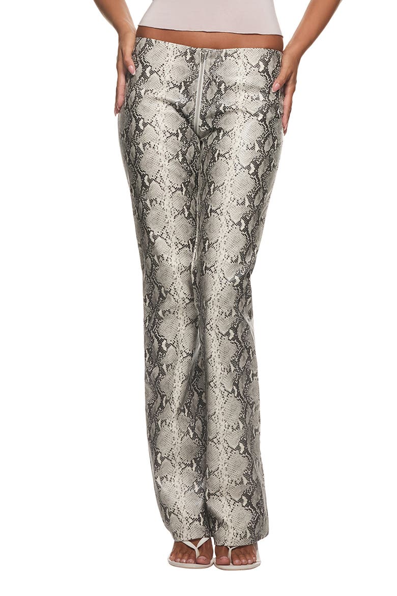 Hendrix 2.0 Snakeskin Print Faux Leather Pants