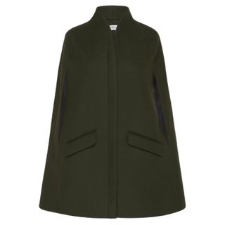 Chelsea Wool Cashmere Cape - Green by Allora