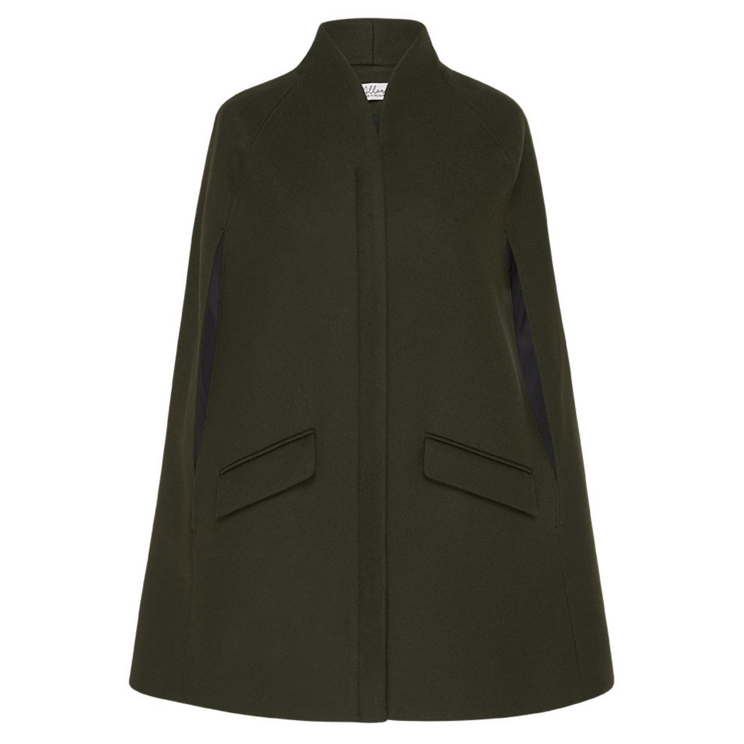 Chelsea Wool Cashmere Cape - Green by Allora