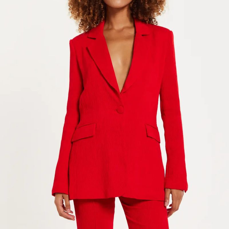 House of Holland , Red Block Colour Pleat Blazer