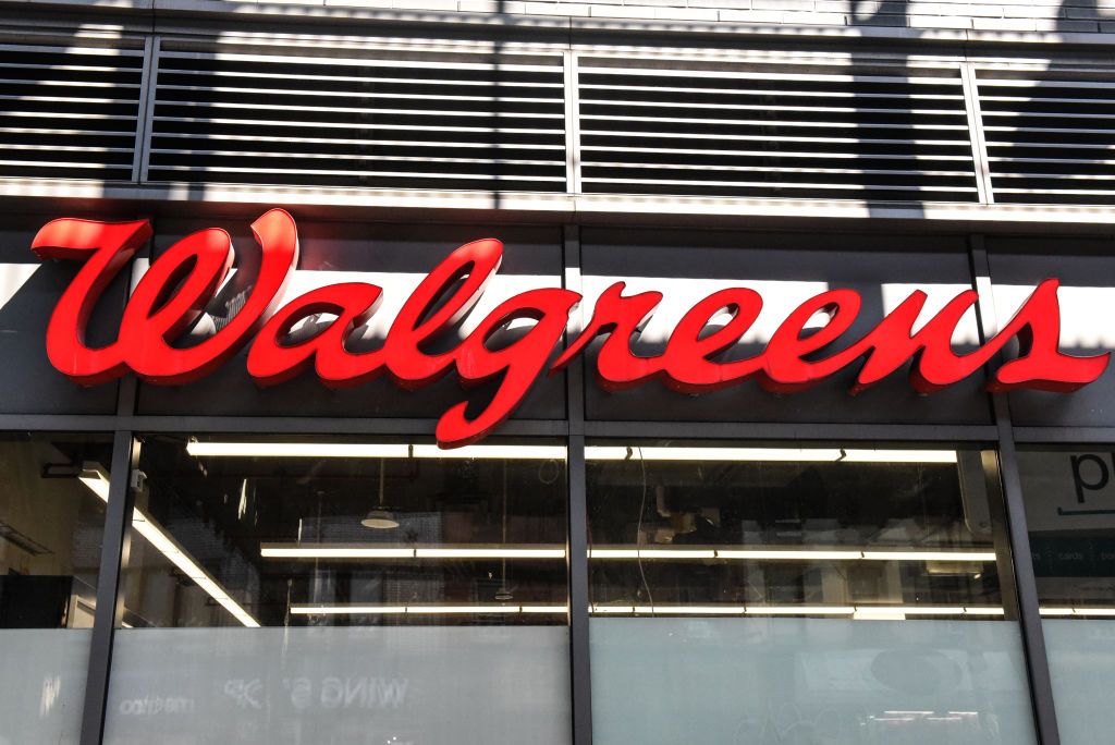 A Walgreens logo at one of their stores in New York. 