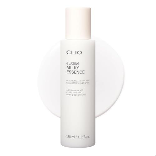Clio Glazing Milky Essence, Rice Pdrn Toner for Boosting Radiant Glass Skin, Lightweight Hydrating Skin Prep for Makeup, Ceramide Skin Barrier Care for Sensitive Skin, Korean Skincare (4.05 Fl Oz)