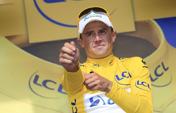 Simon Gerrans (Orica - GreenEdge) in yellow again