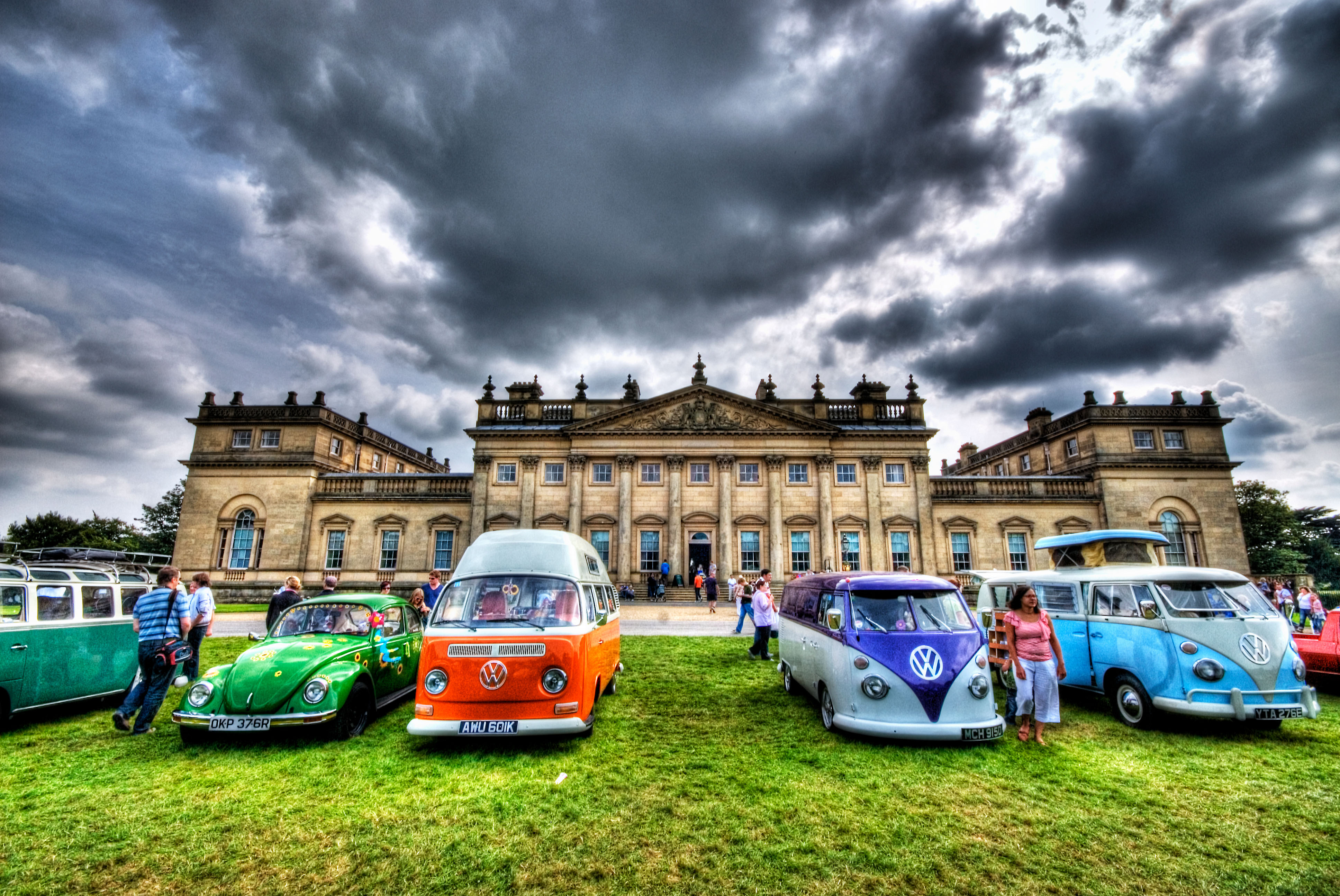 Images of Volkswagens outside Harewood House