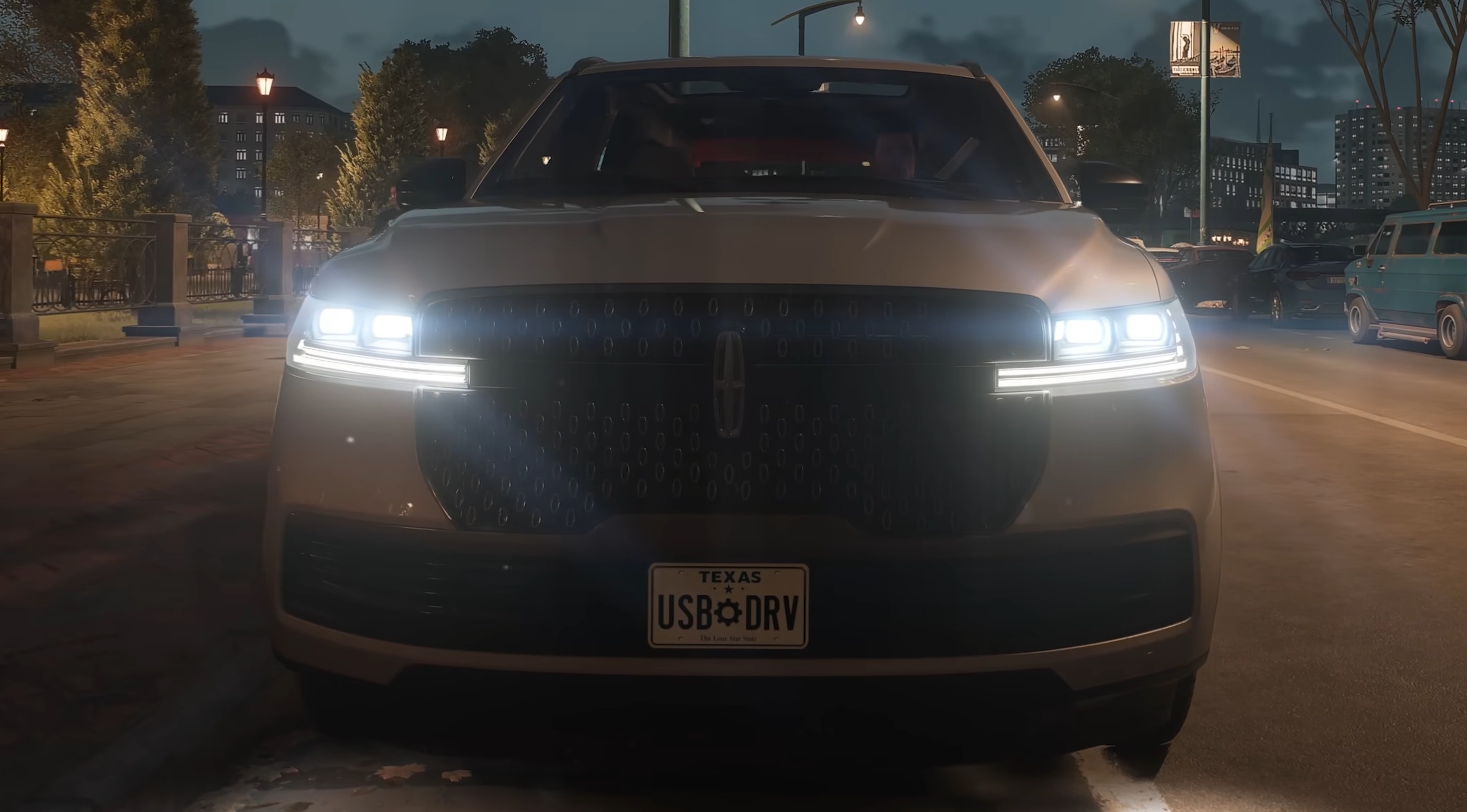Rideshare Stimulator trailer still - SUV with USB DRV front license plate