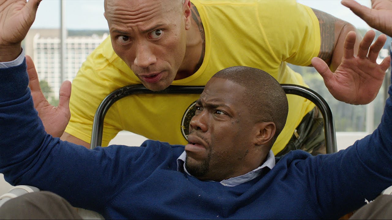 Dwayne Johnson and Kevin Hart in Central Intelligence.