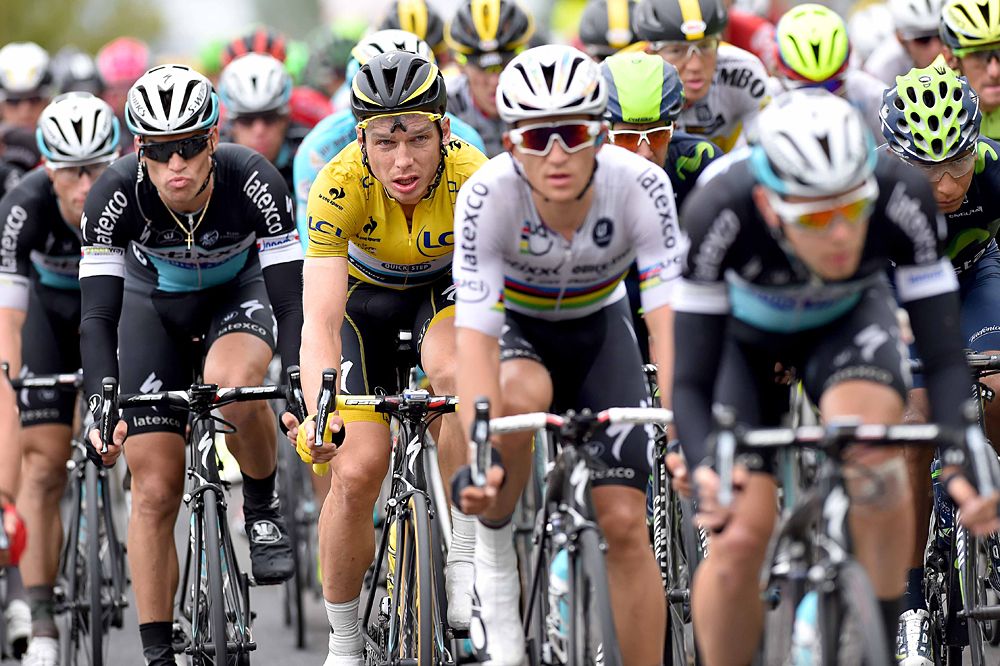 World champion Michal Kwiatkowski supports overall race leader Tony Martin (Etixx-QuickStep)