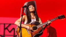 Kacey Musgraves plays the guitar at Coachella