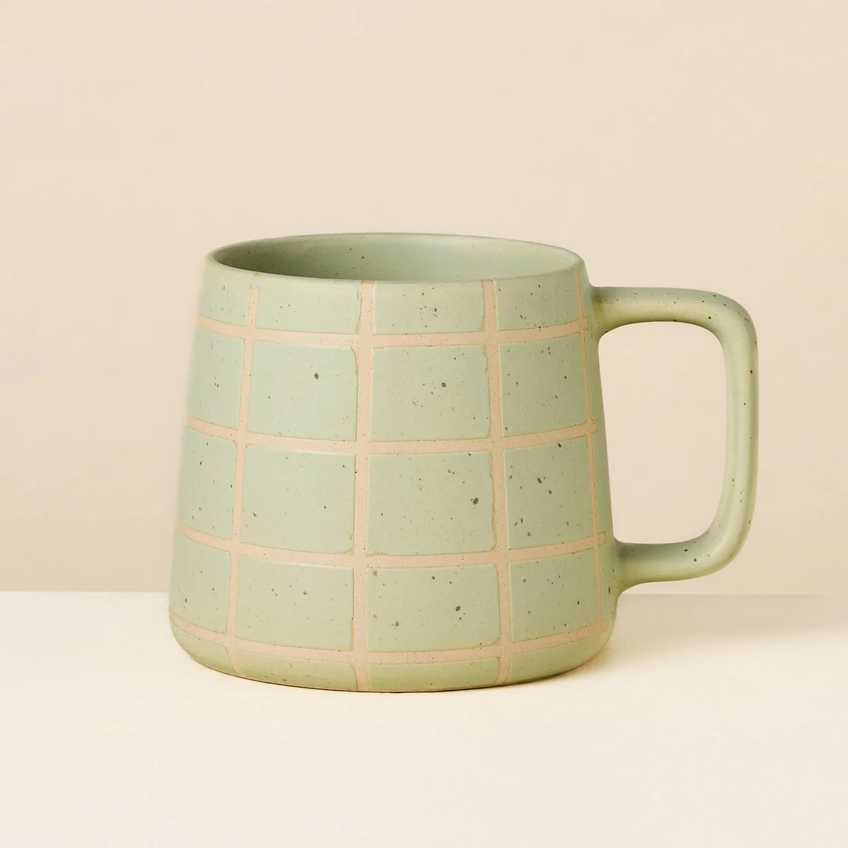 15 Fl Oz Stoneware Coffee Mug Green - Hearth U0026#38; Handu0026#8482; With Magnolia
