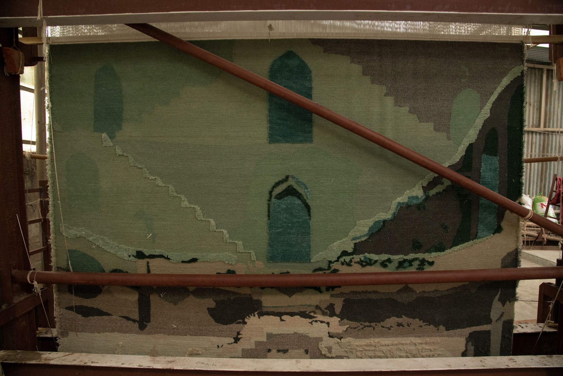 Stepwell rug by Shalini Misra for cc-tapis