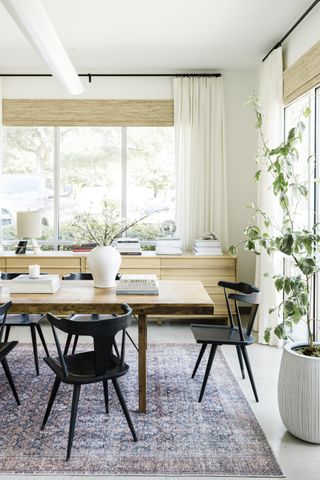 A working from home set up on a large table