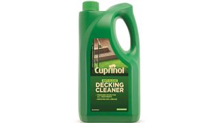 a bottle of Cuprinol Decking Cleaner