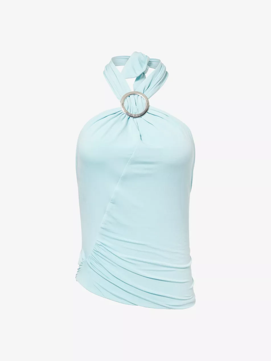 The Amelia Halterneck Stretch-Jersey Top