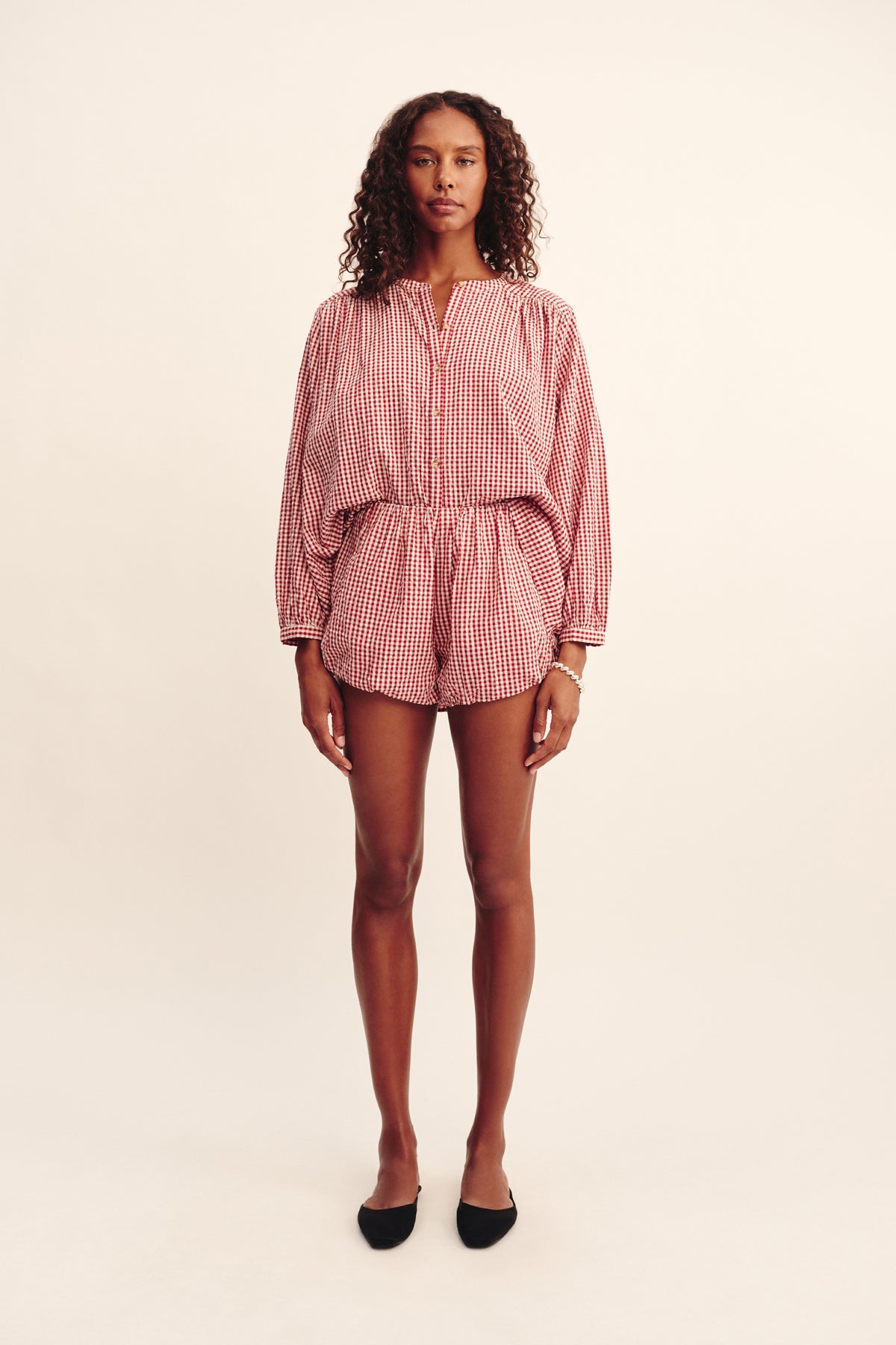 Aurelia Short - Red Gingham