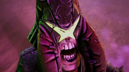 Borderlands 4 screenshot of grinning enemy from Amon trailer