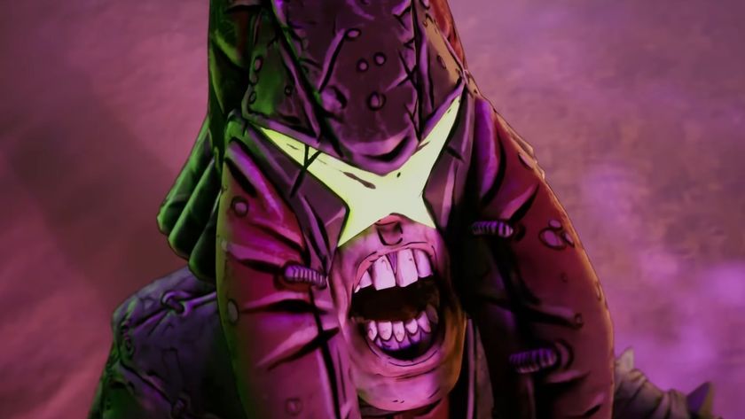 Borderlands 4 screenshot of grinning enemy from Amon trailer