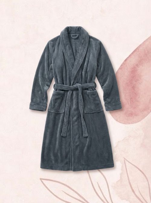 Luxury Plush Fleece Mens Bathrobe