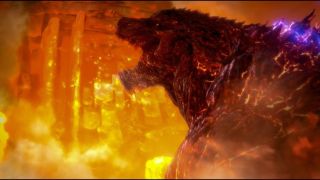 Godzilla roaring in Godzilla: City on the Edge of Battle