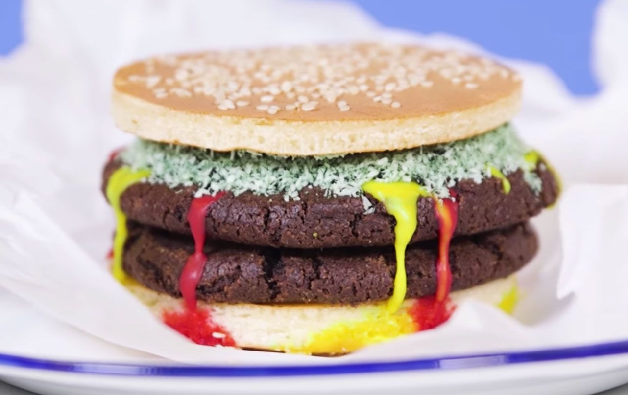 Pancake burger recipe