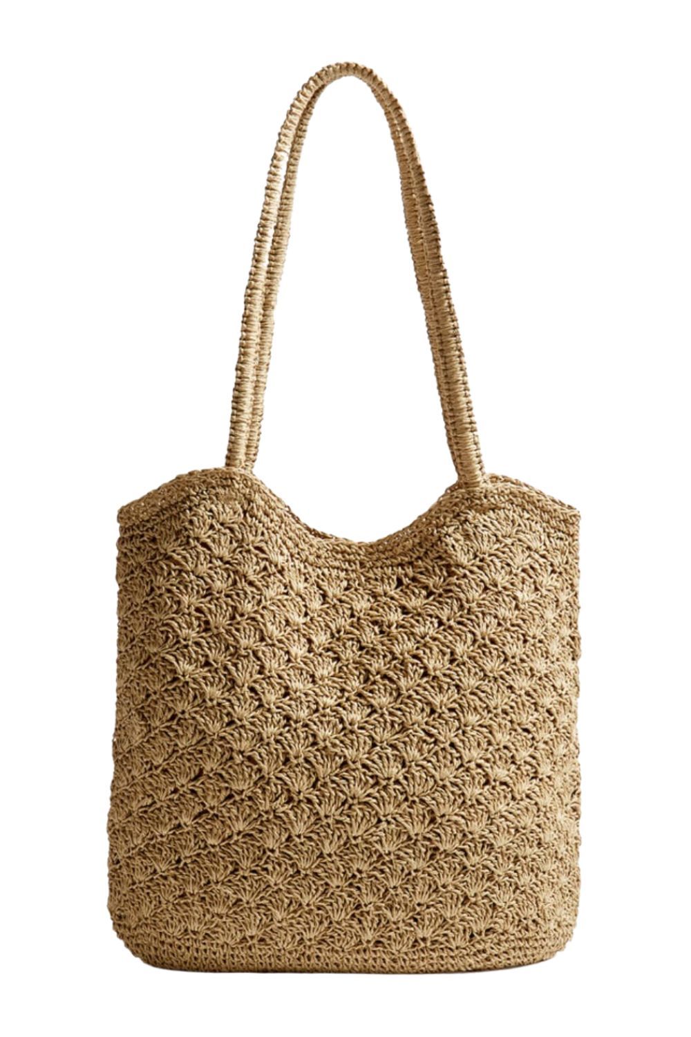 best beach bags: Hush Shelly Raffia Tote Bag