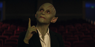 The Skrull pointing at space