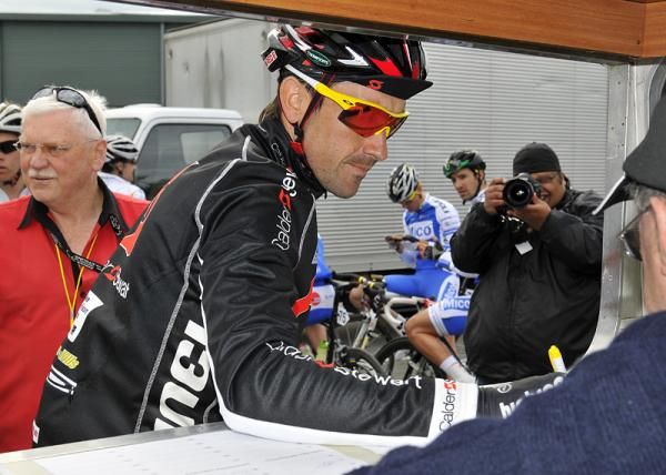 Tour leader Hayden Roulston (Calder Stewart) signs on