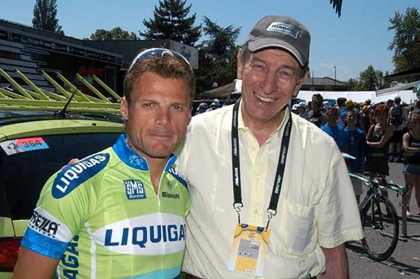Danilo Di Luca (Liquigas) with Felice Gimondi