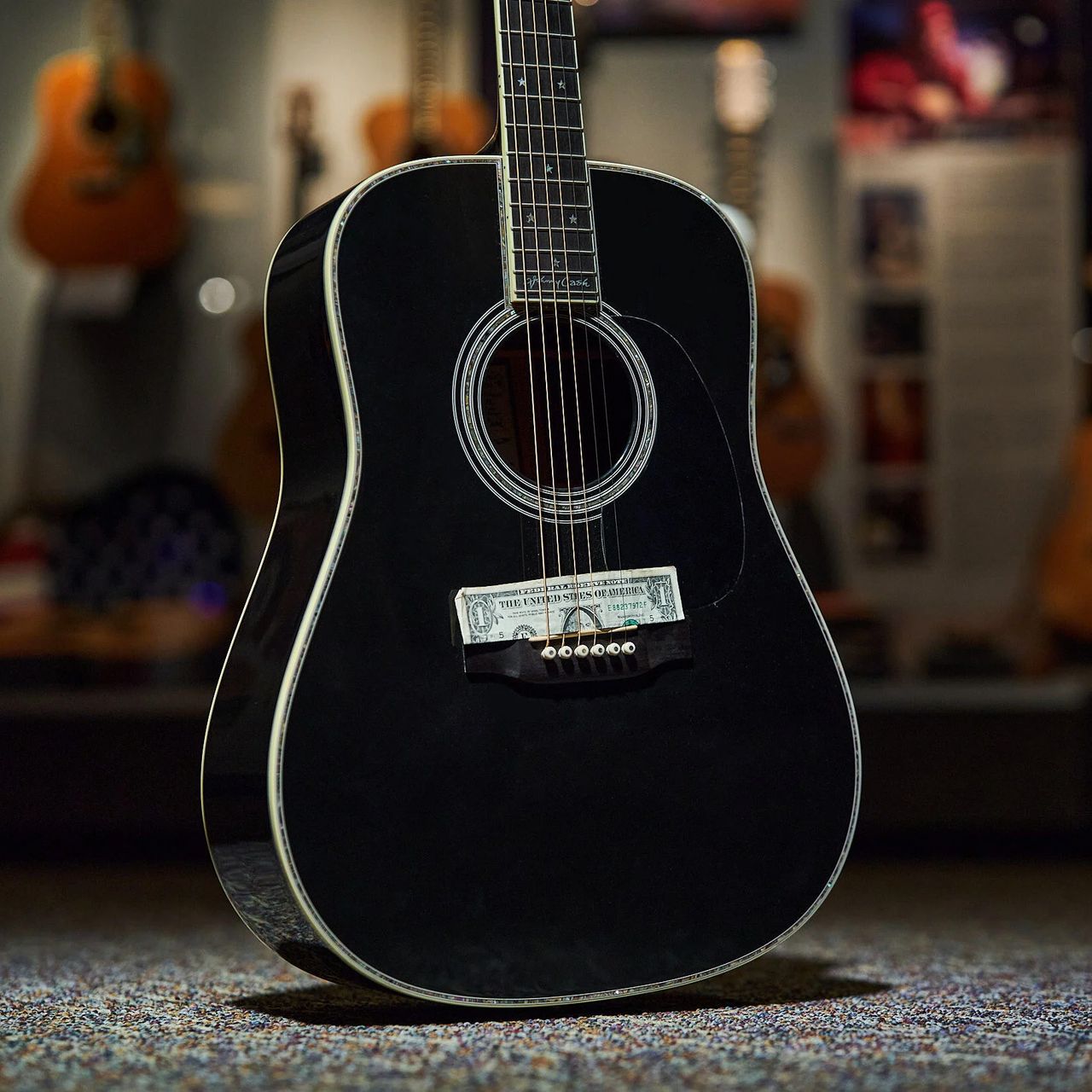 Johnny Cash&rsquo;s D-42 signature Martin guitar