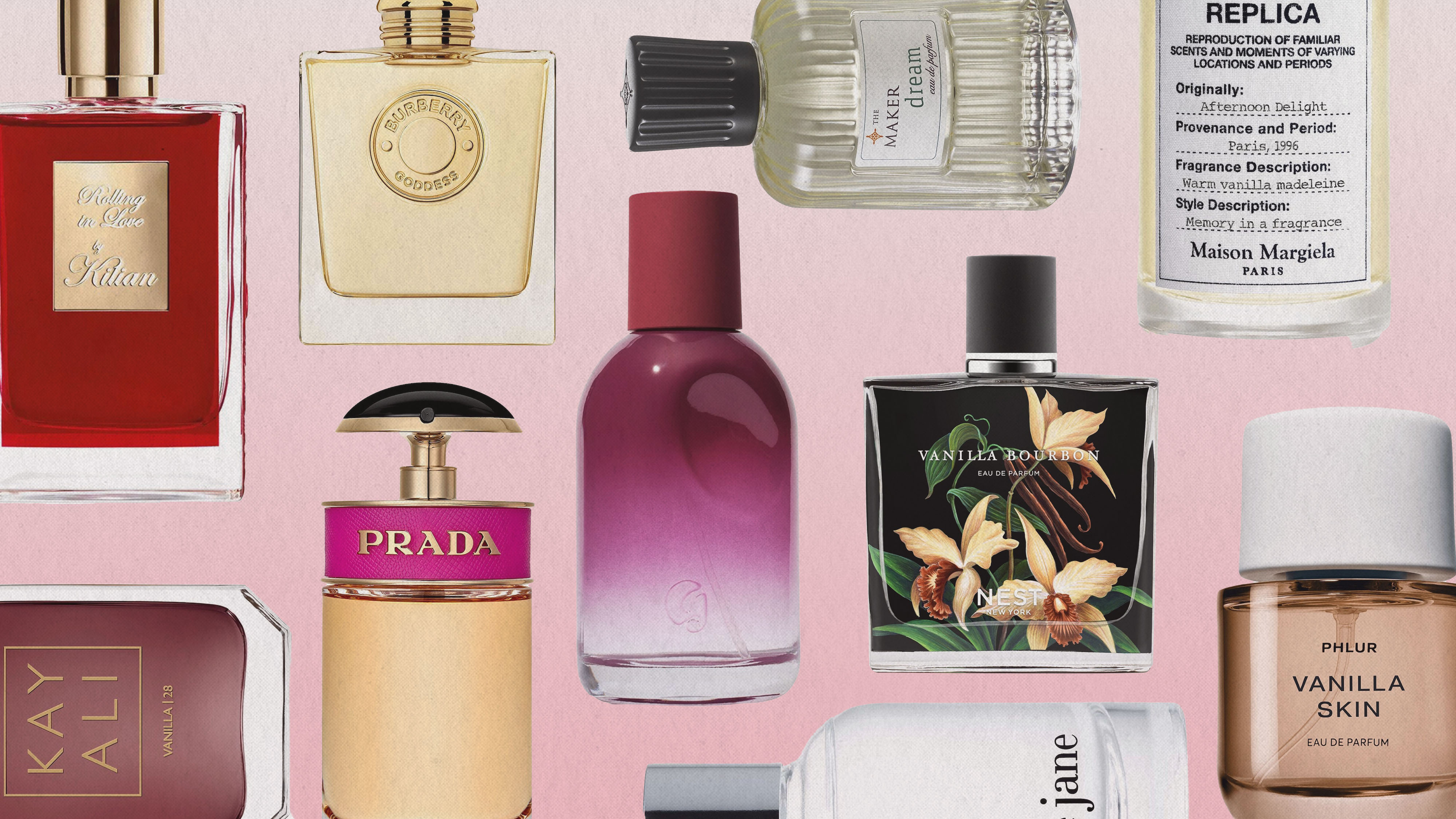 Collage of the best gourmand perfumes